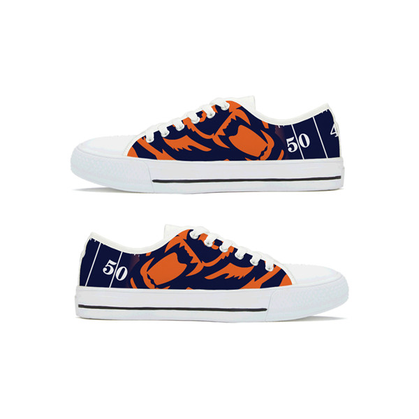 Men's Chicago Bears Low Top Canvas Sneakers 004 Men's Chicago Bears Low Top Canvas Sneakers 004